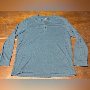 Croft & Barrow Men’s Long Sleeve Quarter Button - Blue/Green - Size X-Large!!